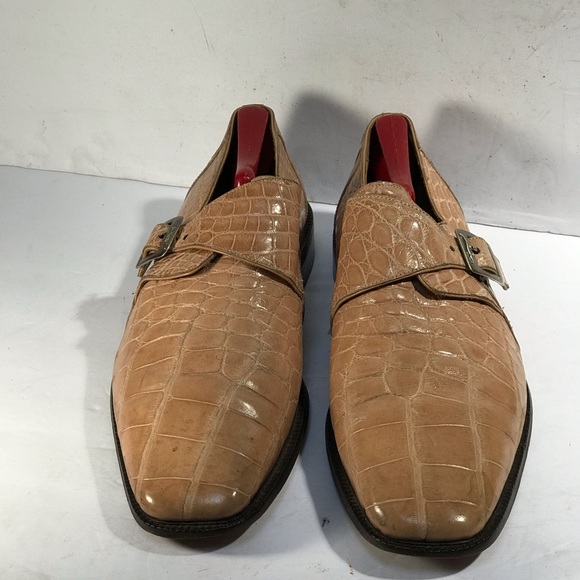 BELVEDERE GENUINE BIG BLOCK CROC BUCKLED LOAFERS main image 6